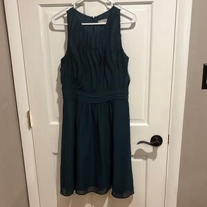 LOFT Sleeveless Dark Green Midi Dress